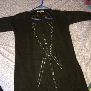 Hunter Green Knit Cardigan